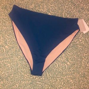 High waisted, high leg swim bottoms.